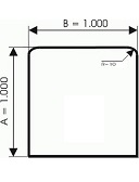 изоляция из стекла 8ММ ЛИСТ СТЕКЛА ПЕРЕД (ПОД) ПЕЧЬ-КАМИНОМ Панель стекла предтопочная квадрат утолщенный (8мм)
